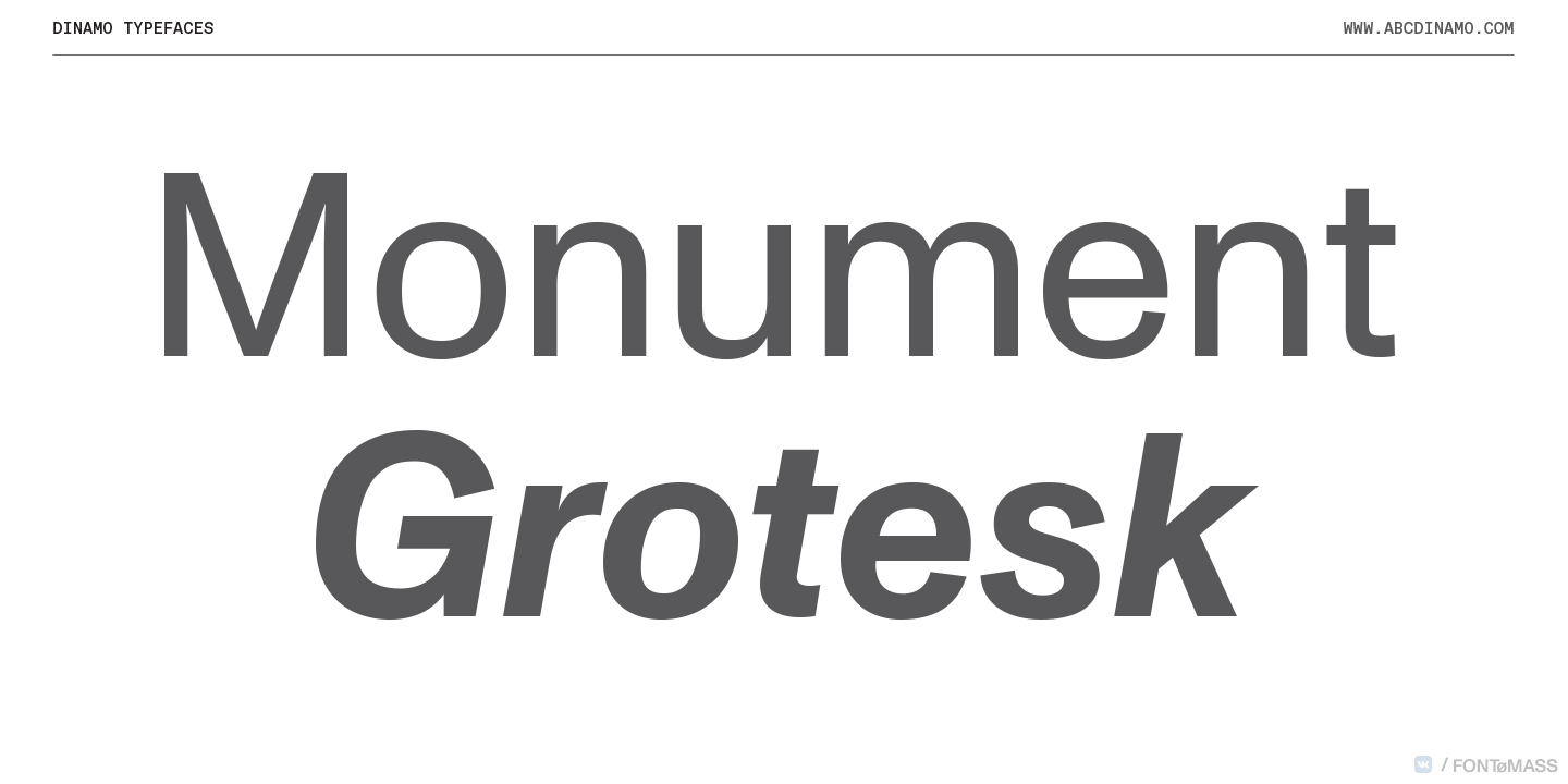 Font Monument Grotesk